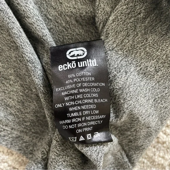 Ecko UNLTD Shirt Men's 3XL Gray Spellout Graphic Short Sleeve Hip Hop Streetwear - Picture 7 of 8